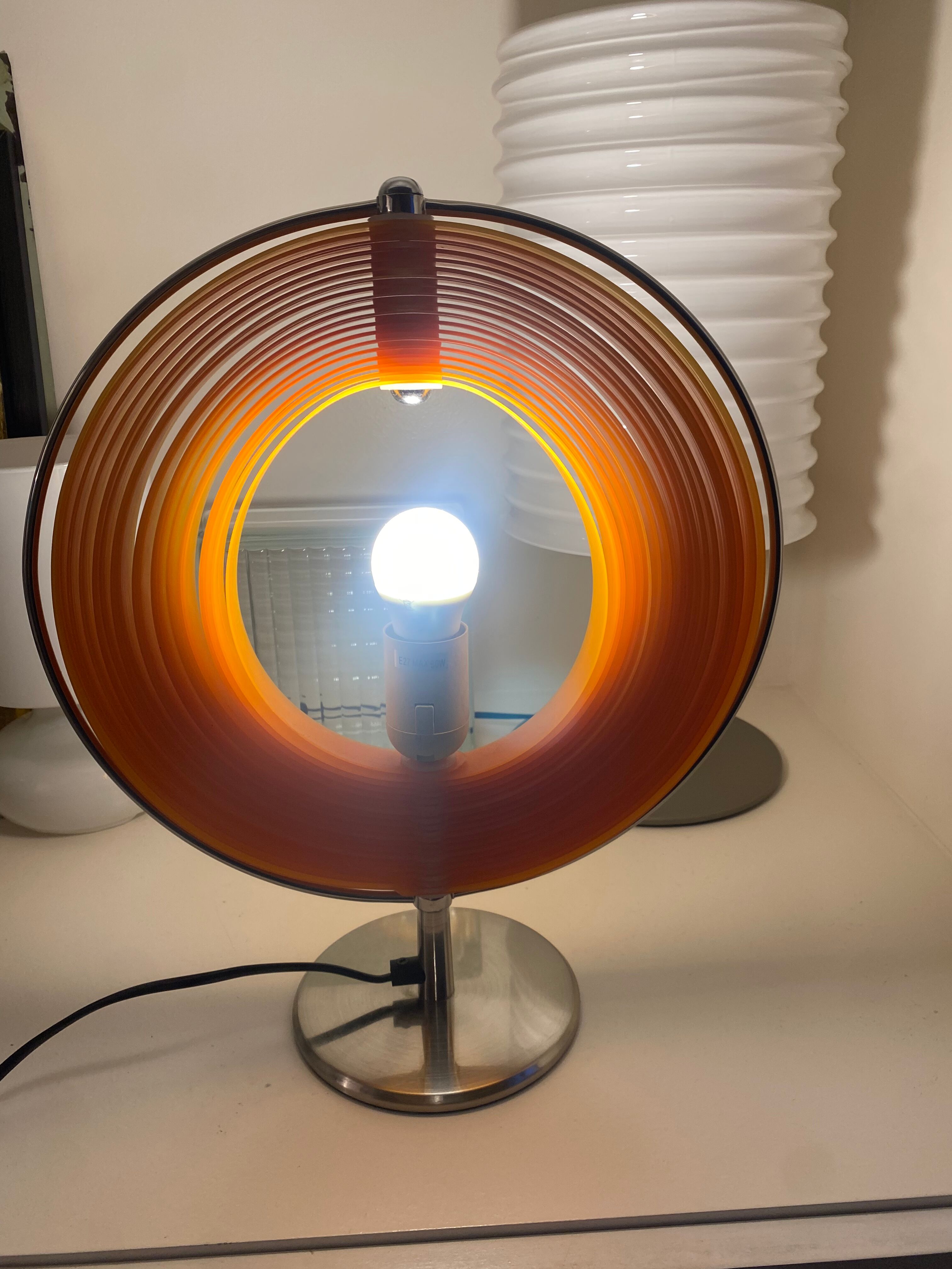 Moon orange lamp Kare vintage design 80s