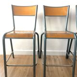 Lot de 4 chaises d’écoles