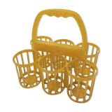 Vintage yellow bottle holder