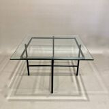 Glass and metal coffee table 1950