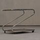 Vintage aluminium and plywood bar cart, Germany 1980s