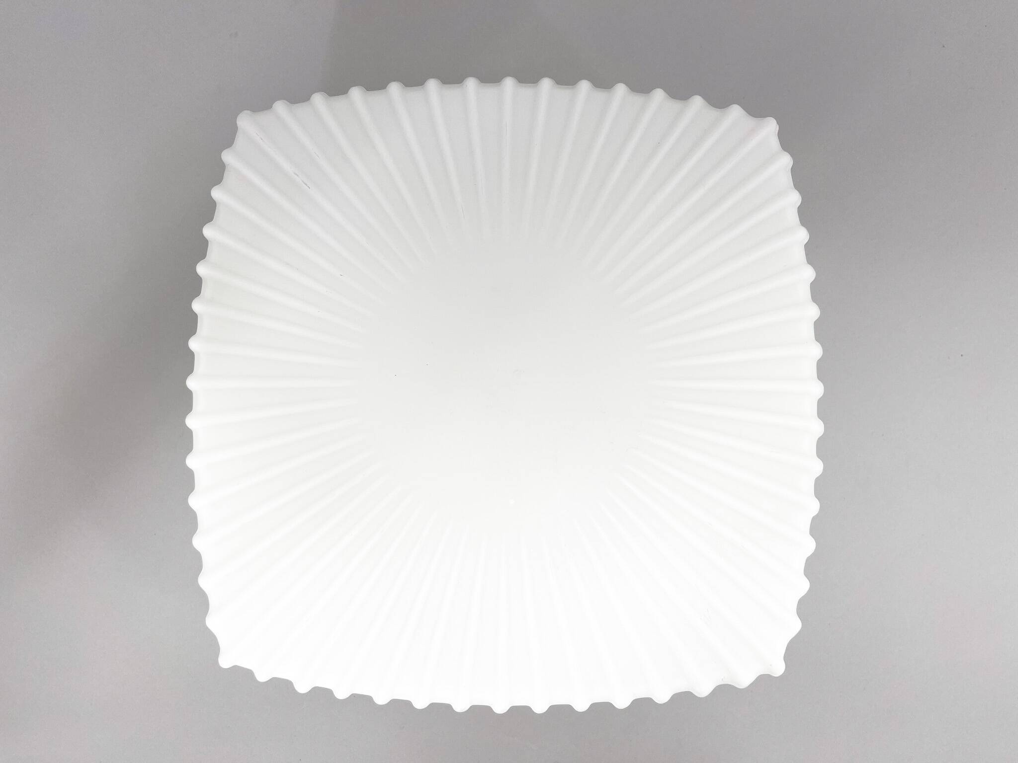 Mid-Century Milk Glass Ceiling Light, Czechoslovakia