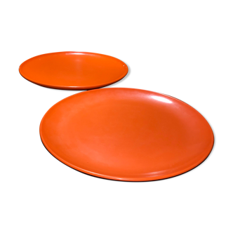 Pair of 70's Melamine plates