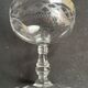 8 Guilloche crystal champagne glasses - Art Nouveau