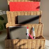 Vintage rattan storage basket