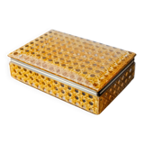 Lucite & rattan vanity box, Christian Dior style, circa 1970s