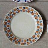 12 mismatched antique dinner plates