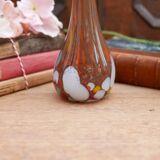 Soliflore vase in glass paste with a lava effect
