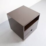 Mb16 brown lacquered chest by luigi caccia dominioni 70's azucena editor