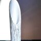 Vintage black and white soliflore vase, Italian blown glass, 1970s.