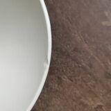 Large vintage fluted bowl with blue flower pattern