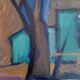 Urban landscape oil painting on canvas signed Rottier