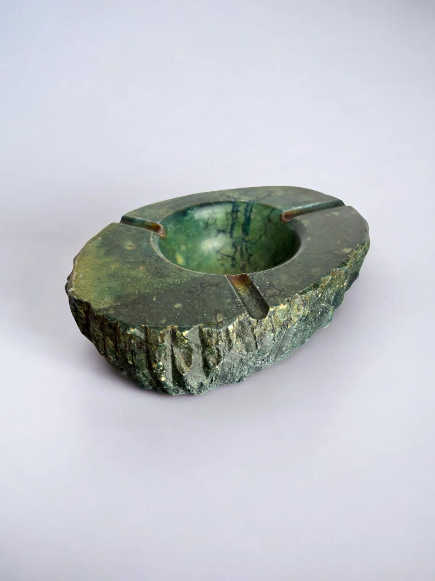 Green alabaster ashtray by Romano Bianchi, Italy, 1970s