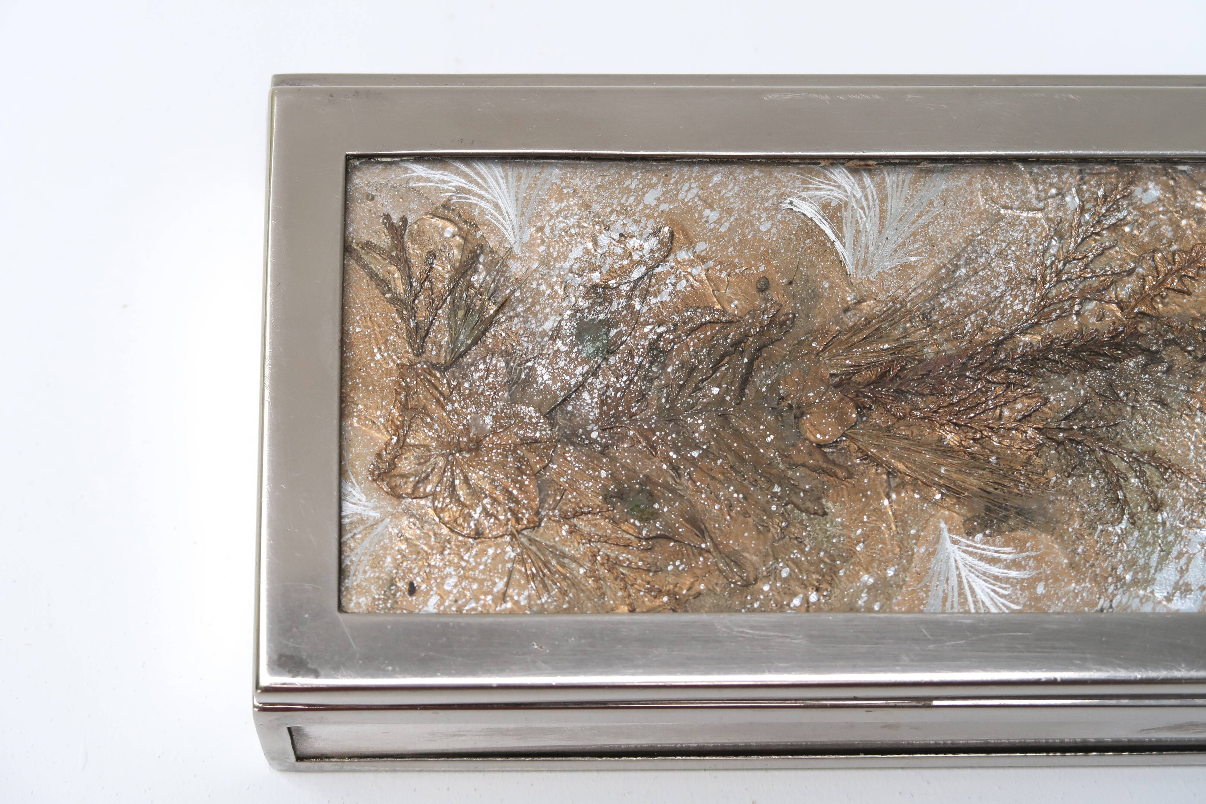 Silver metal box, 50s