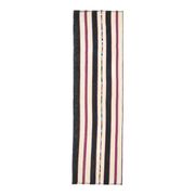 1970s vintage Turkish Oushak handmade wool cotton white runner rug 73x265