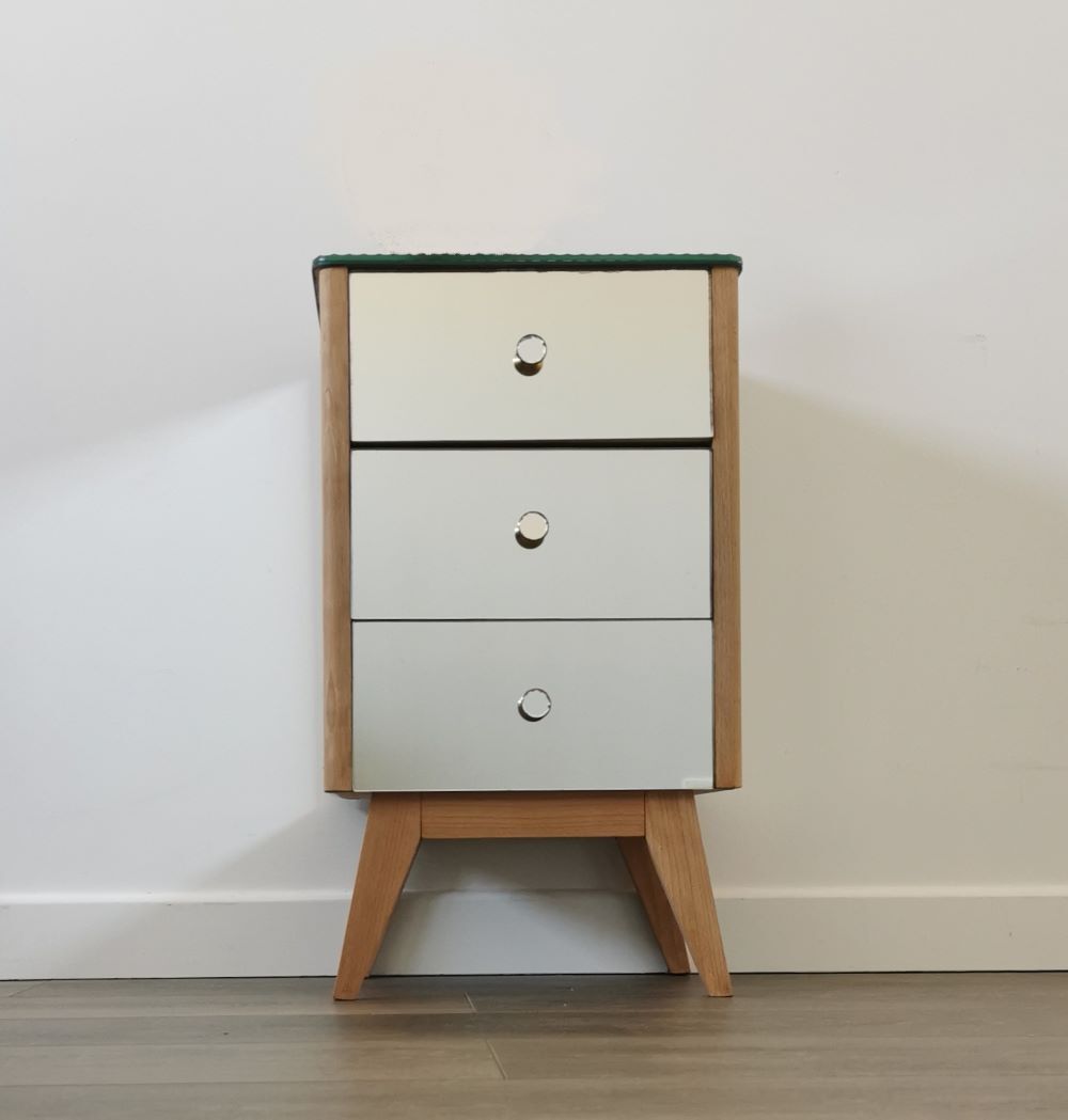 Vintage mirror bedside table