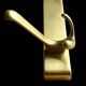 Vintage Gold Aluminum Wall Coat Rack with 5 Hooks