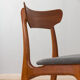 Set of 4 Schønning & Elgaards Danish teak chairs in gray wool upholstery