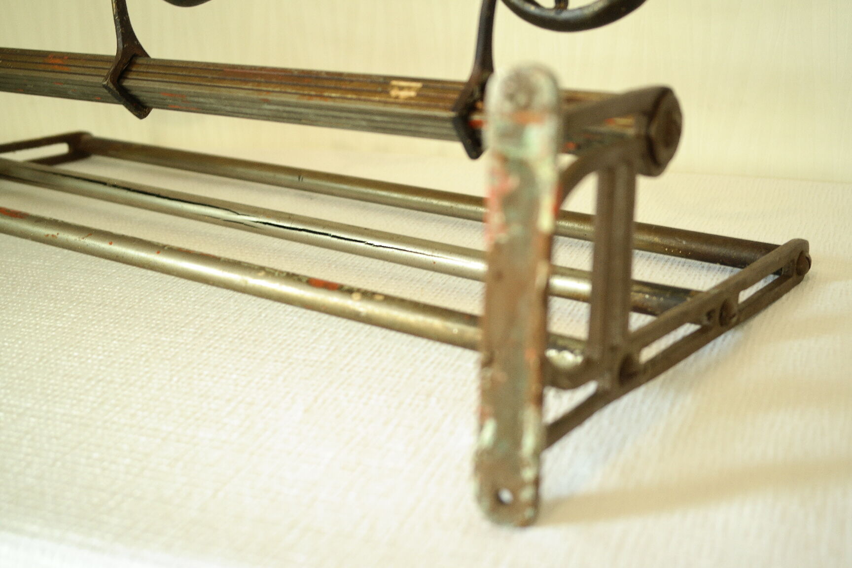 Old metal locomotive/train wall coat rack