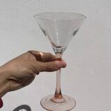 12 pink cocktail glasses Luminarc cuts