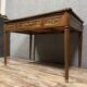Louis XVI style desk in mahogany and copper reeds circa 1880