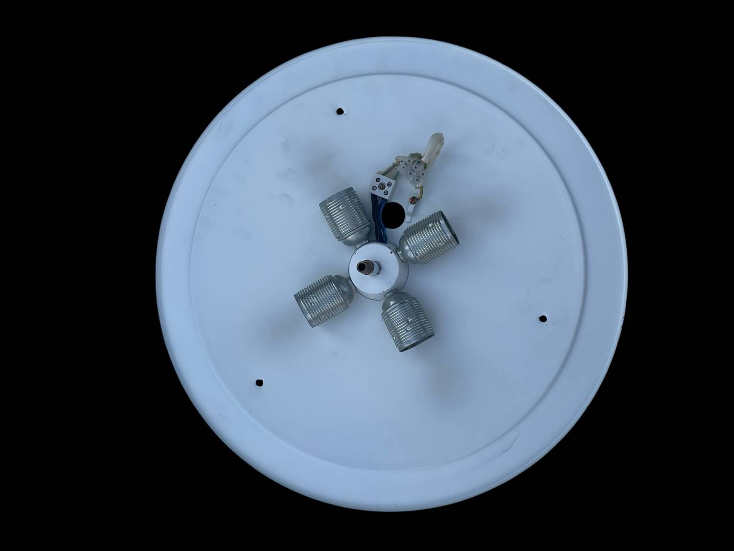 Froozen ice glas wall ceiling lamp D= 50cm 1970s Germany