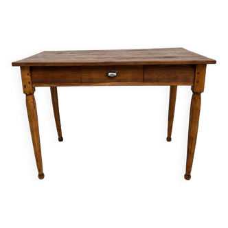 Small old desk, 1900s with rounded spindle legs