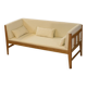 Oak canapé with ecru loops by Guillerme and Chambron for Votre Maison 1960s