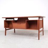 Omann Jun teak desk model 75, 1960s