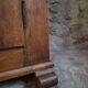 French antique oak wardrobe with one door, 18th century.