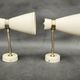 Pair of 1960s German Stilnovo Style Brass and Cream Adjustable Wall Sconces