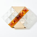 Pair of Albano Poli sconces for Poliarte glass and brass 1970