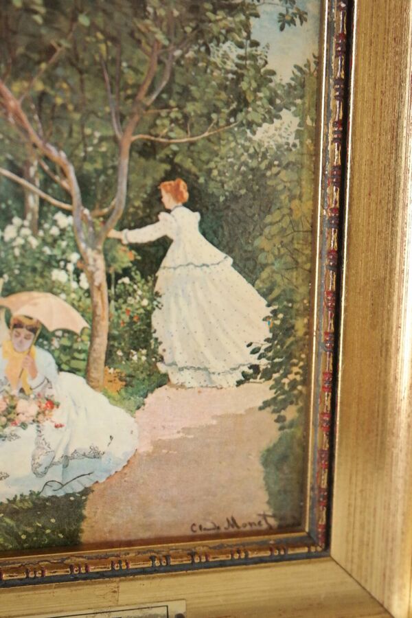 Trio Tableaux reproductions peintres célèbres vintage