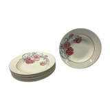 Set of 6 plates Saint Amand Digoin Antibes hollow
