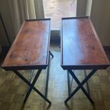 Set of two Habitat mahogany consoles