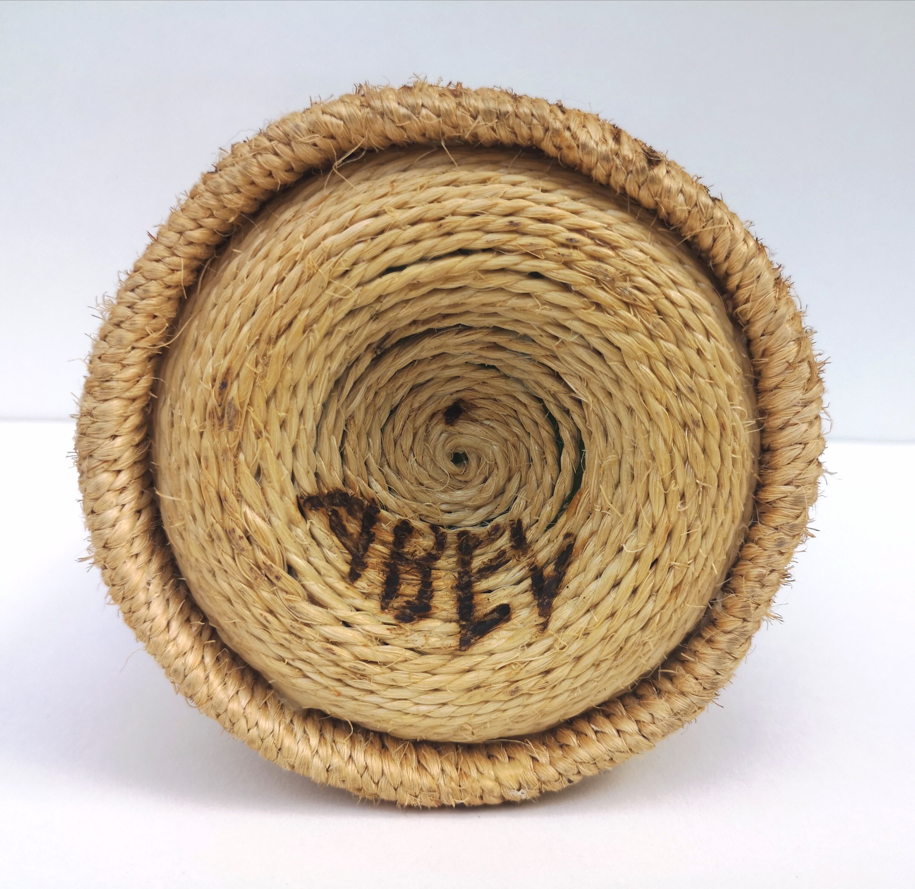 Vintage decorative rope bottle