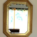 Octagonal gilded wooden mirror