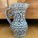 Pitcher Jean Austruy ceramic Vallauris gray black white