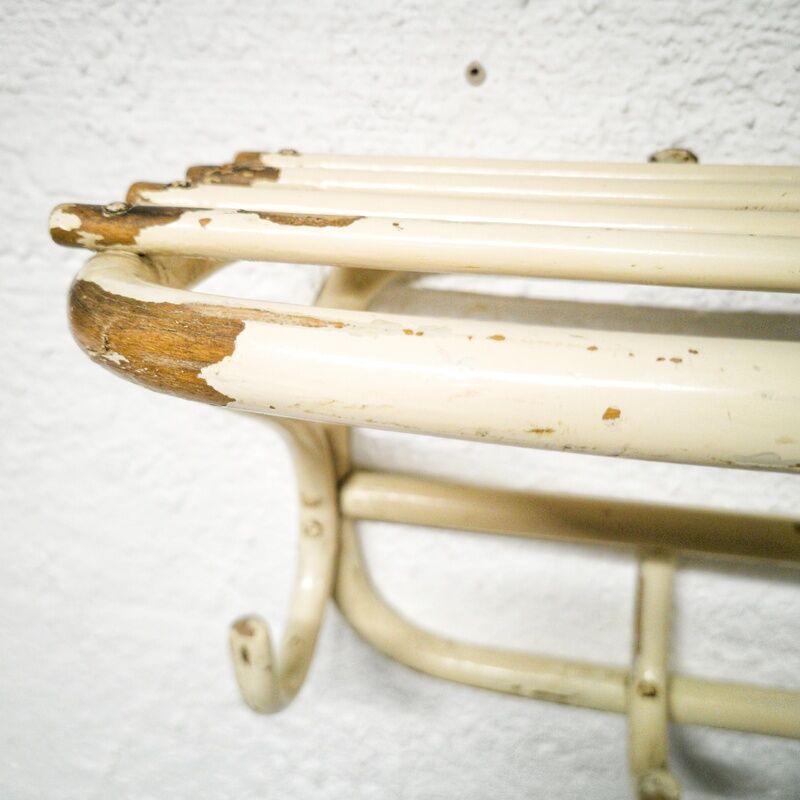 Porte-chapeaux et porte-manteau en bois courbé