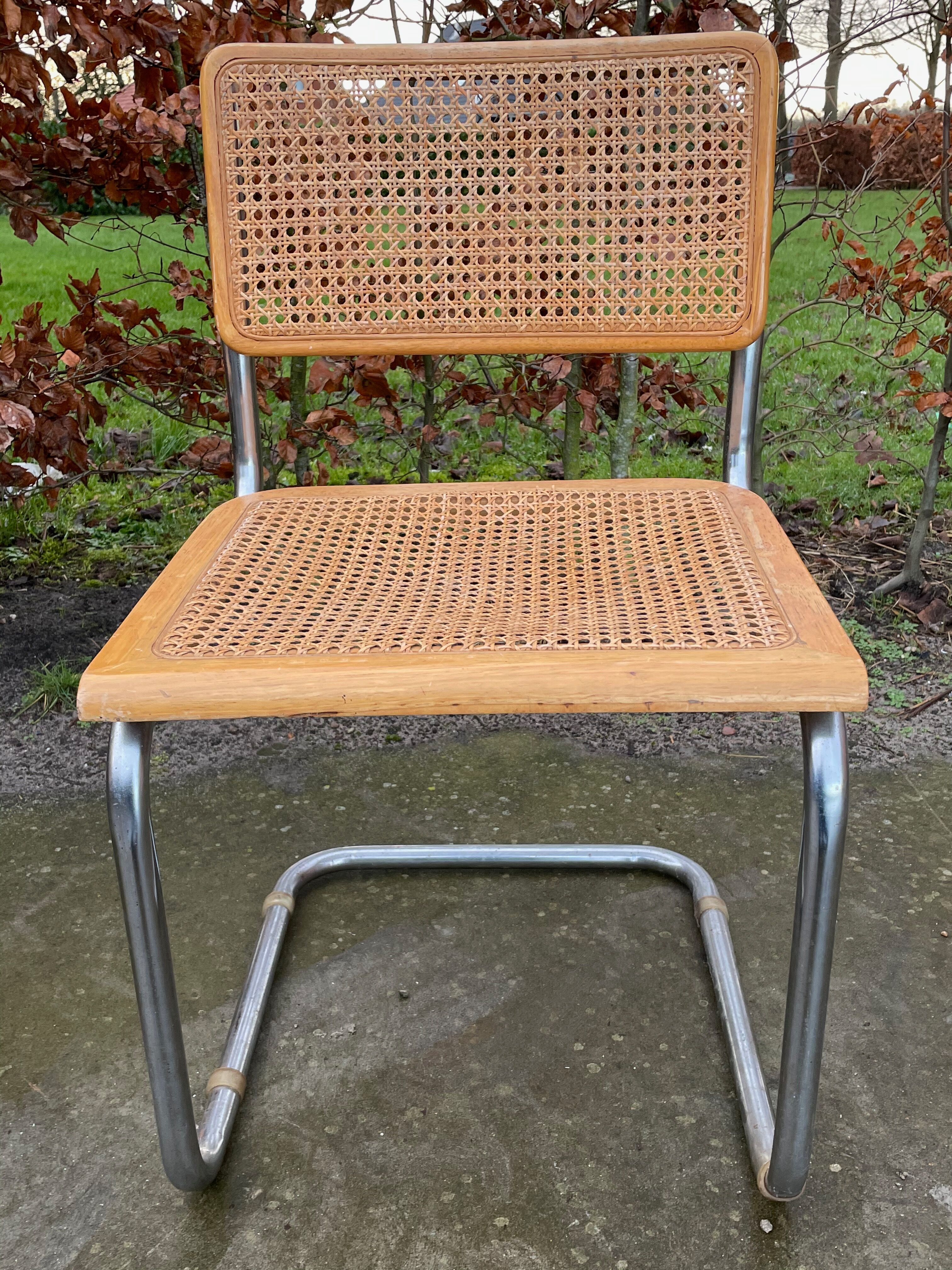 Lot of 2 chairs model Cesca by Marcel Breuer