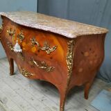Louis XV style marquette chest of drawers