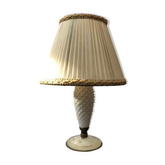 Former Laiton Body Lamp - Glass - White Opaline - Vintage Lampshade