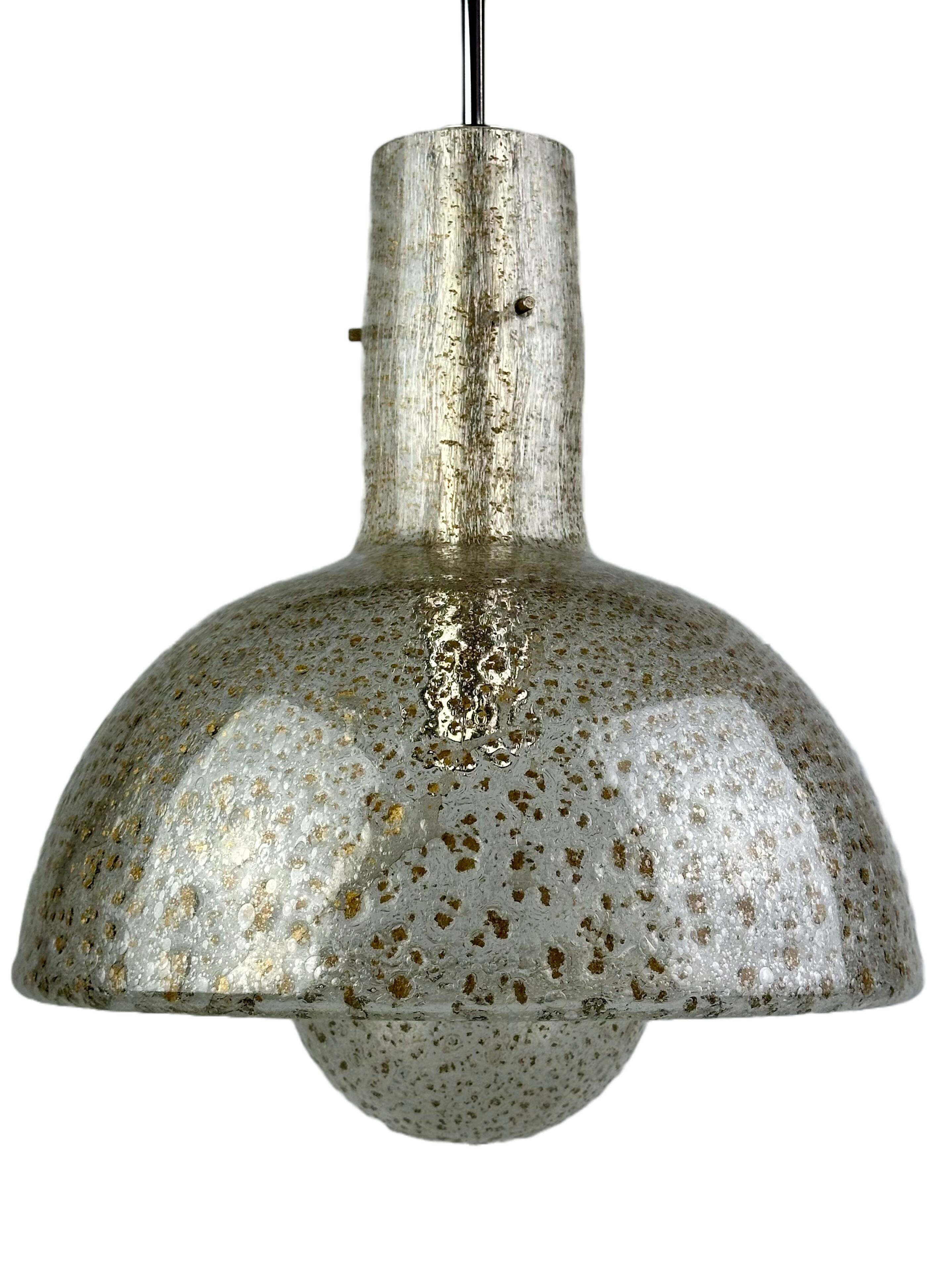 60s 70s ceiling lamp hanging lamp by Temde Leuchten glass space age design