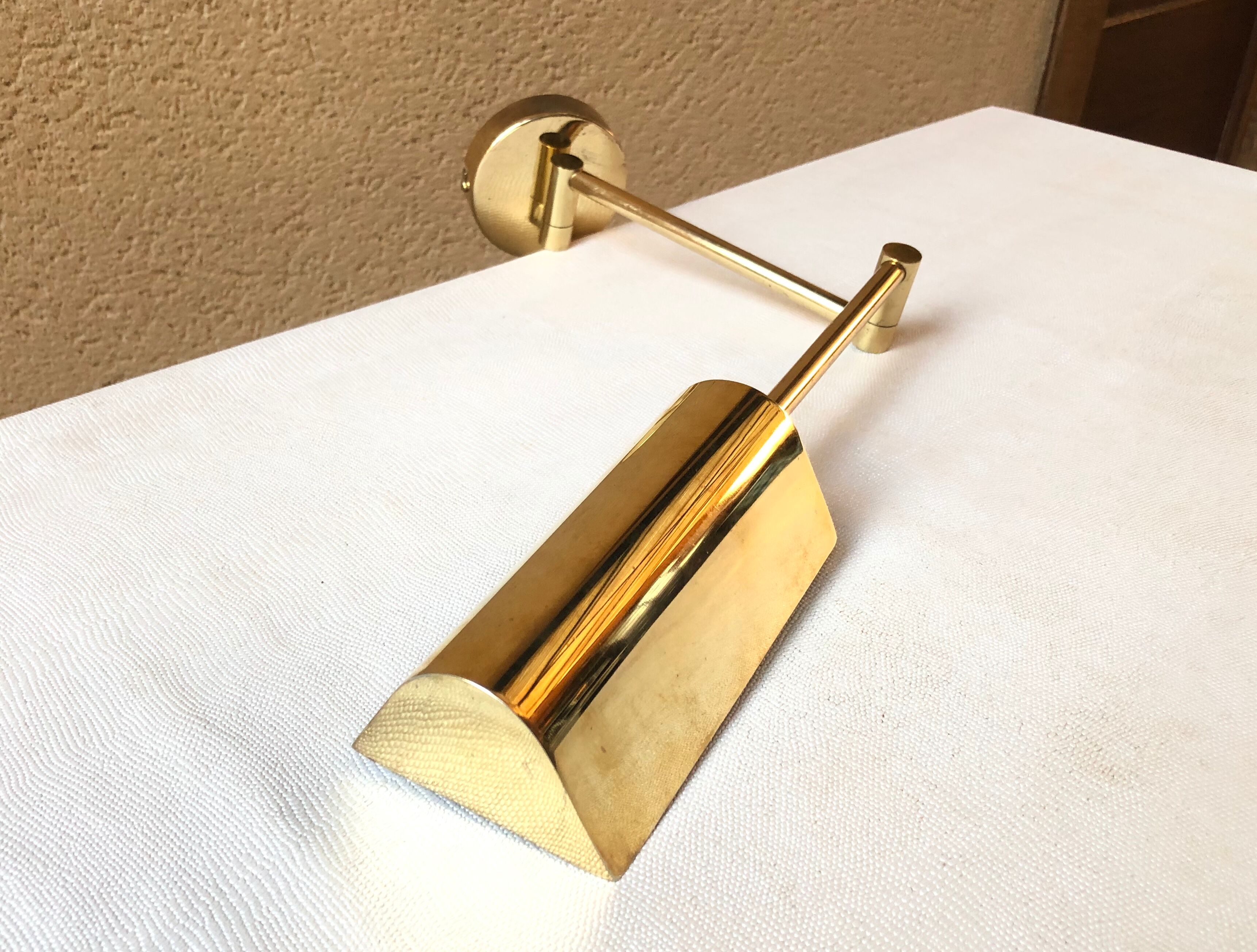 Lampe applique à rotules laiton vintage 80 Sce France