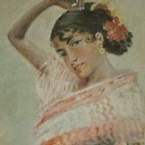 Tableau portrait de femme gitane
