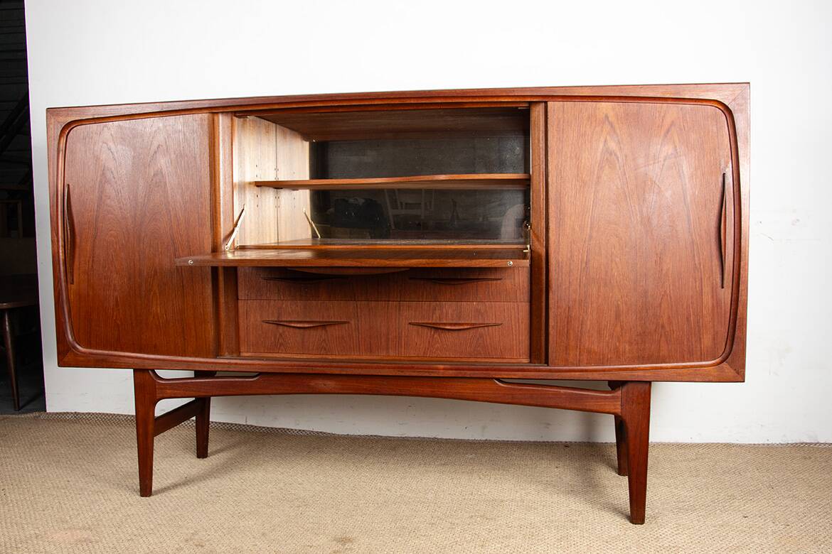 Sideboard, Danish teak Highboard, Ærthoj Jensen and Mølholm Herning 1960
