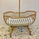 Baby rattan crib