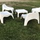 Garden set, 4 armchairs and 1 coffee table