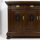 Large buffet with 4 doors in oak and mahogany - early 20th century