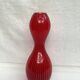 Red glass vase dimension: height -33cm- width -12cm-